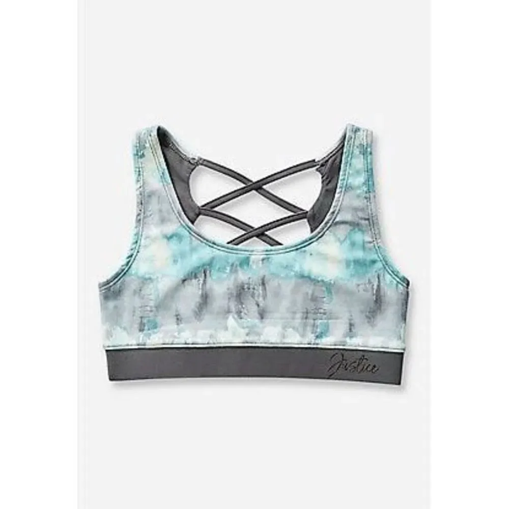 Pre-Owned Dance Sports Bra Justice Small Child Teal Jazz